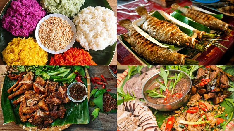 Ẩm thực Mù Cang Chải mang hương vị núi rừng với xôi nếp Tú Lệ, cá suối và thịt bản