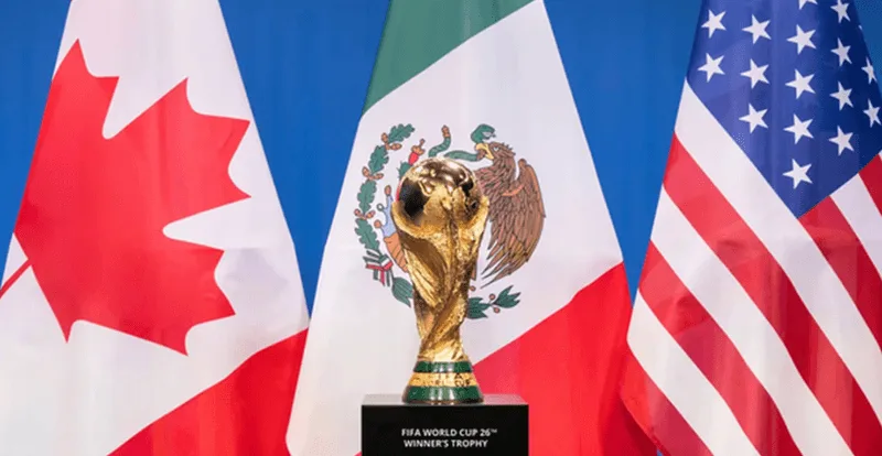 Bản đồ ba nước chủ nhà World Cup 2026 gồm liên minh vững chắc Mỹ, Canada và Mexico.