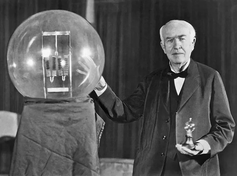 Chân dung Thomas Edison – nhà phát minh đại tài sở hữu hơn 1.000 bằng sáng chế.
